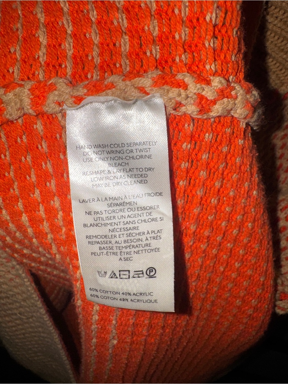 Free People $148 Maisie Knit Sweater 🧡 Size XS ✨ Like New 🧡 In Camel Tangerine - Picture 7 of 7